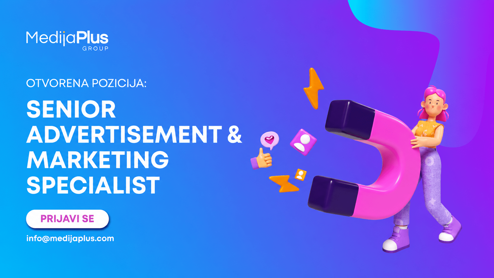 Konkurs za posao – Senior Advertisement & Marketing Specialist